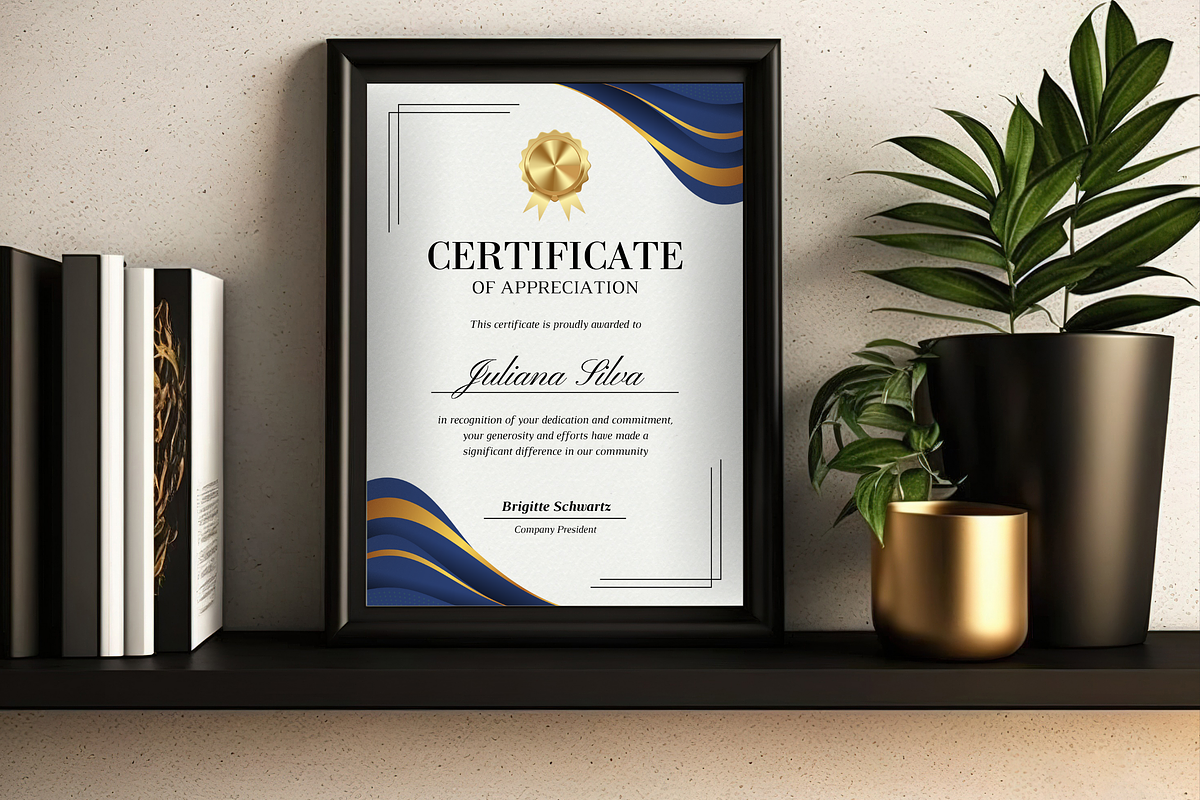 Modern Appreciation Certificate, a Templates & Theme by TemplateCastleStore (Photo 7 of 9)