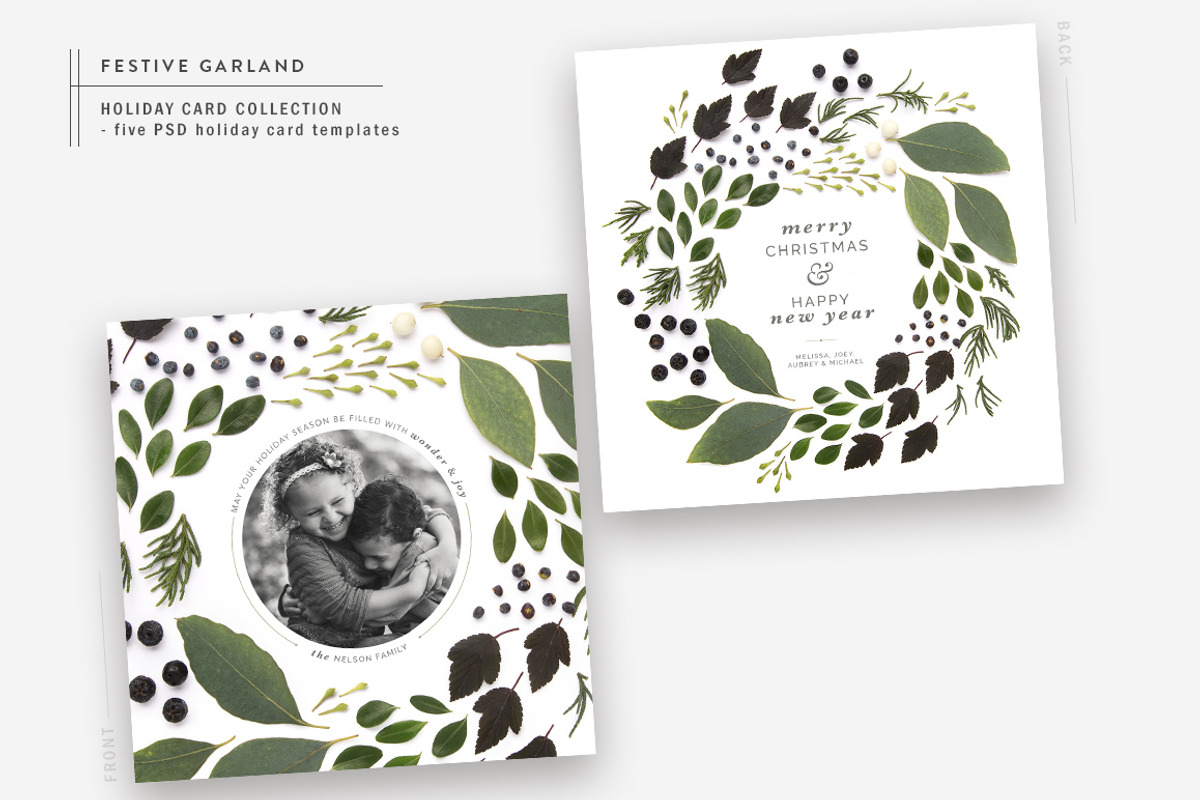 Garland | Christmas Card Budle, a Card Template by The Modern Collective (Photo 7 of 7)
