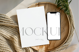 Wedding Invite Card & iPhone Mockup