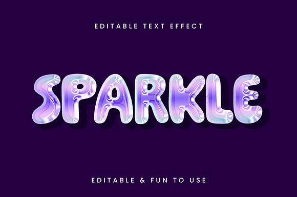 Holographic Bubble Text Effect preview 3