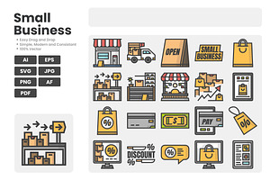 Small Bussines Icon Pack, a Duotone Icon by erifqizeicon