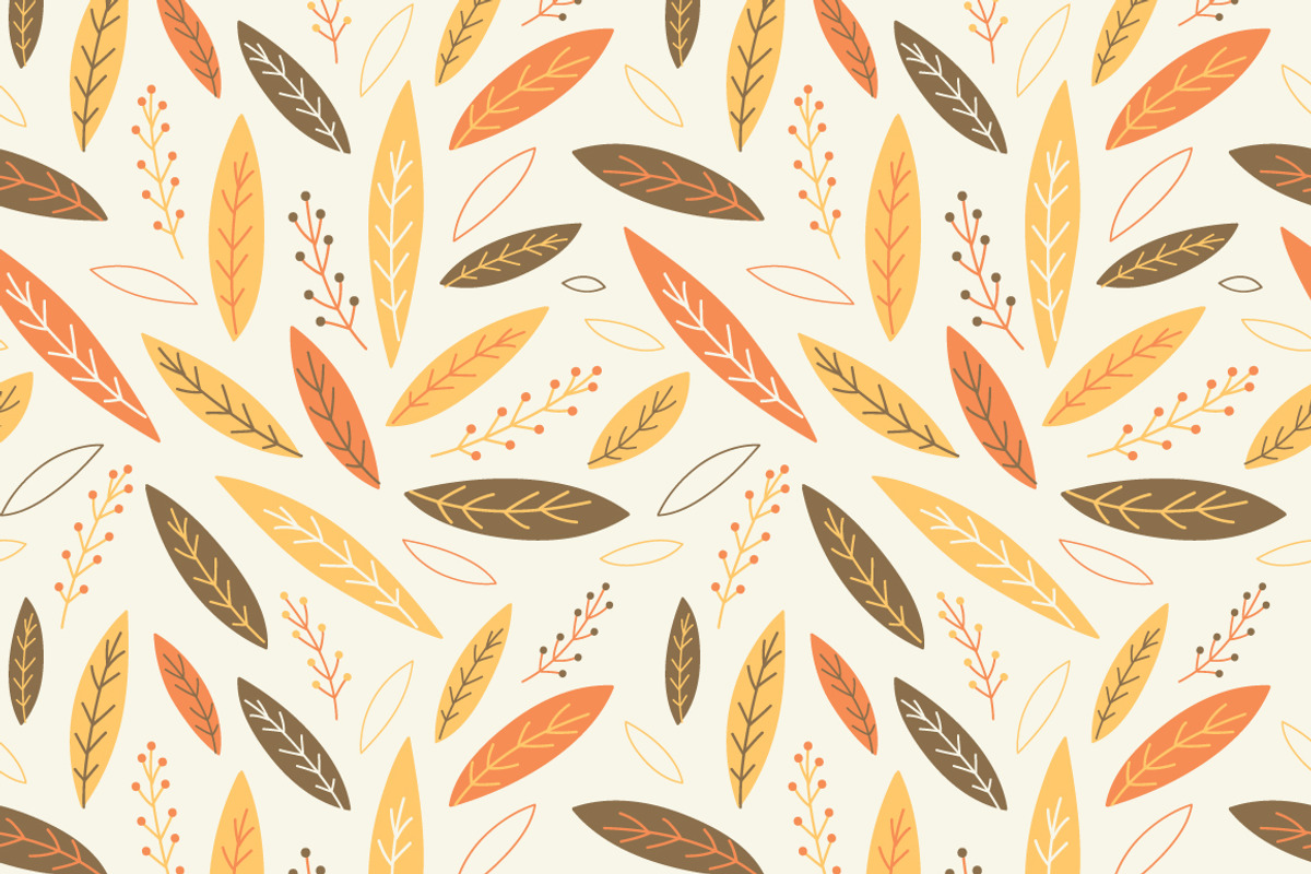 Autumn leaves pattern, a Pattern Graphic by moibalkon (Photo 3 of 3)