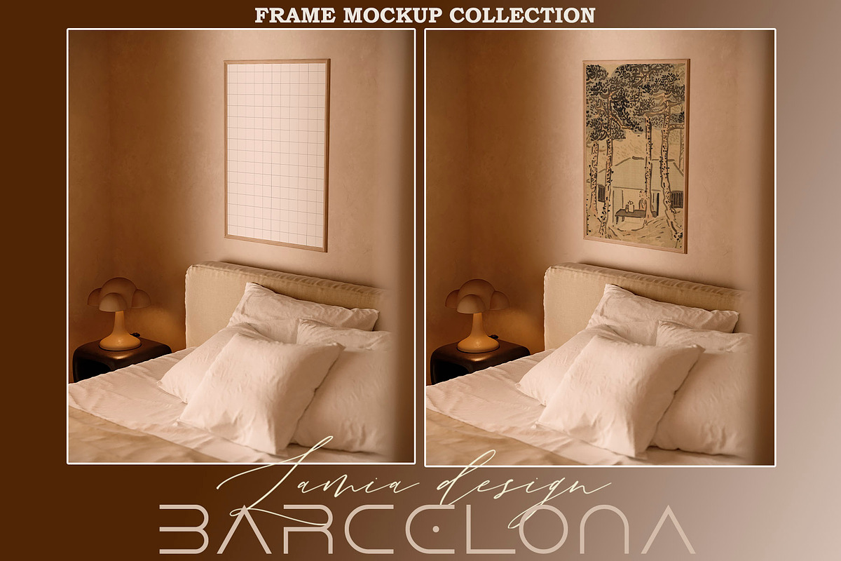 BARCELONA Room Natural FRAME MOCKUP, a Household Mockup by LAMIA DESIGN (Photo 9 of 22)