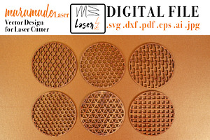 Coaster Geometric File for Laser Cut