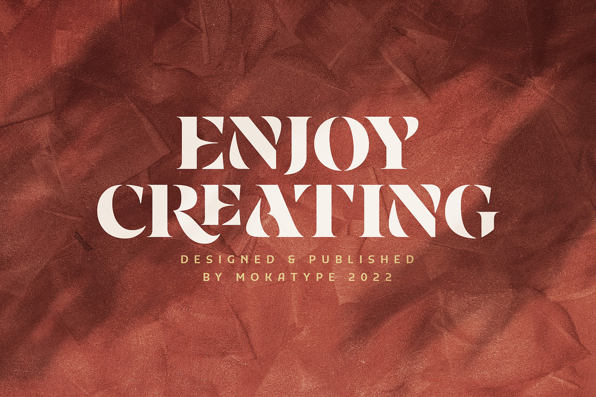 Catherova - Elegant Stencil, a Serif Font by Mokatype Studio (Photo 11 of 11)