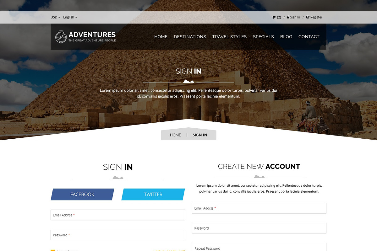 Adventures and Tour PSD Template, a Websites & App Template by ewises (Photo 14 of 15)