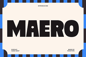 Maero - Bold Sans Serif Logo Font