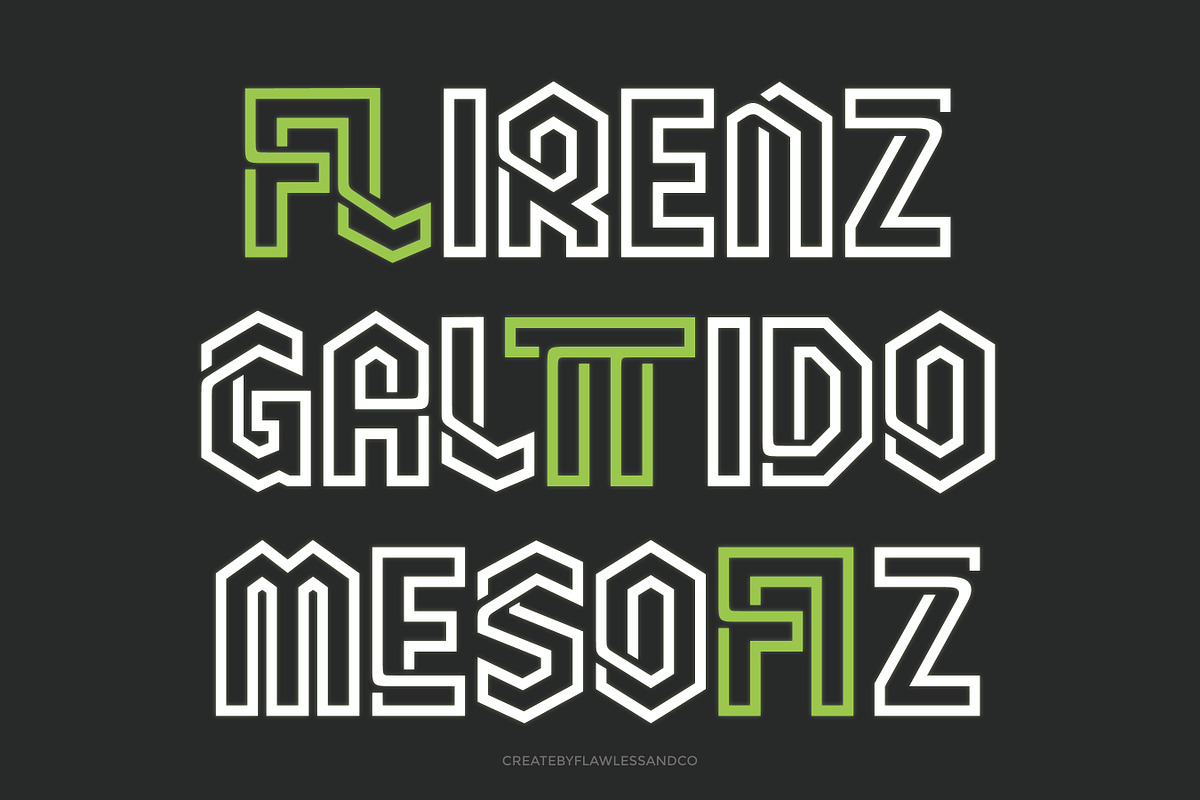 Voltine - Modern Neon Typeface, a Font by Flawless And Co (Photo 6 of 10)