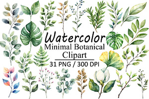 Watercolor Minimal Botanical, an Illustration by Design Market