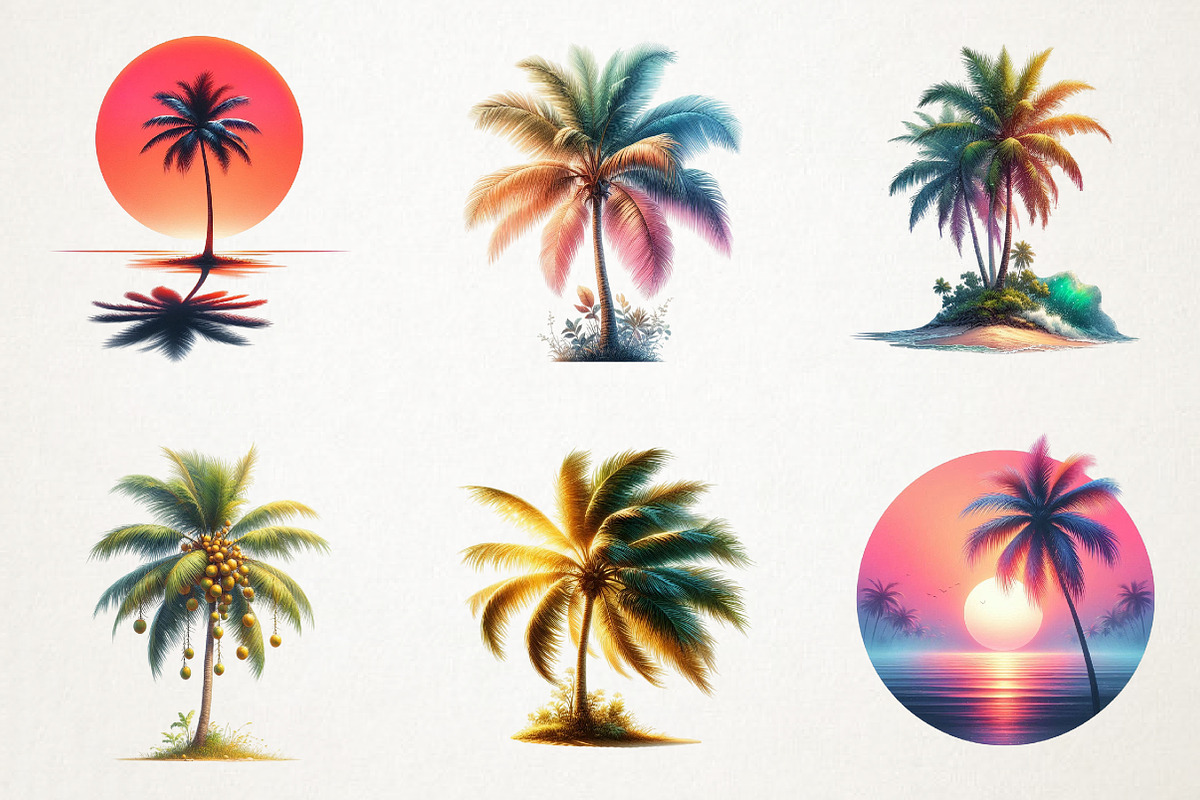 Palm Tree Serenity Clipart, an Illustration by RobertsArt (Photo 5 of 7)