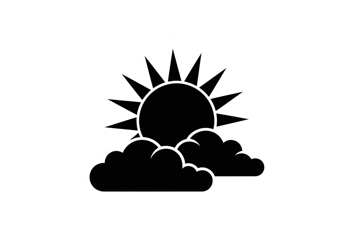 Sun Behind Clouds Silhouette Bundle, an Illustration by Gaye Art (Photo 25 of 31)