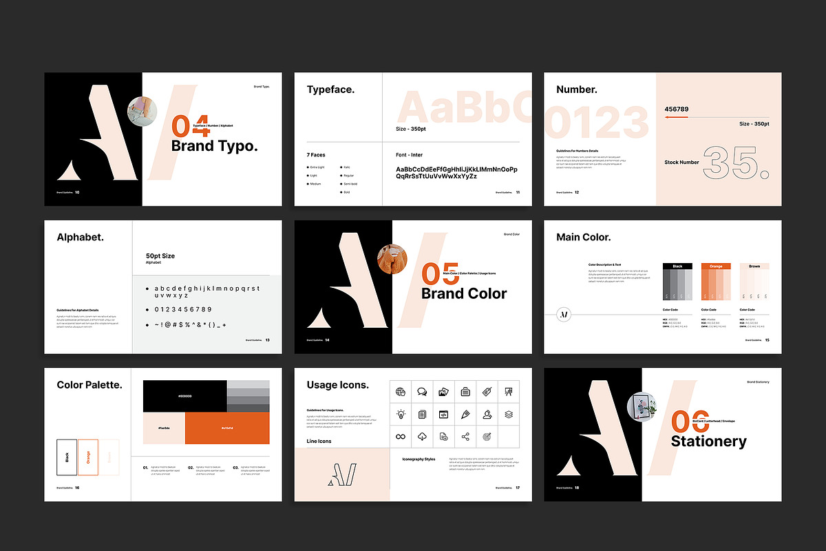 Brand Guideline Presentation Layout, a Presentation Template by Spark ...