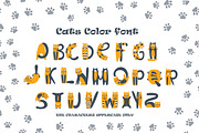 Cats cute OTF color font, a Symbol Font by Kseniia Kuznetsova (Thumbnail 2 of 7)