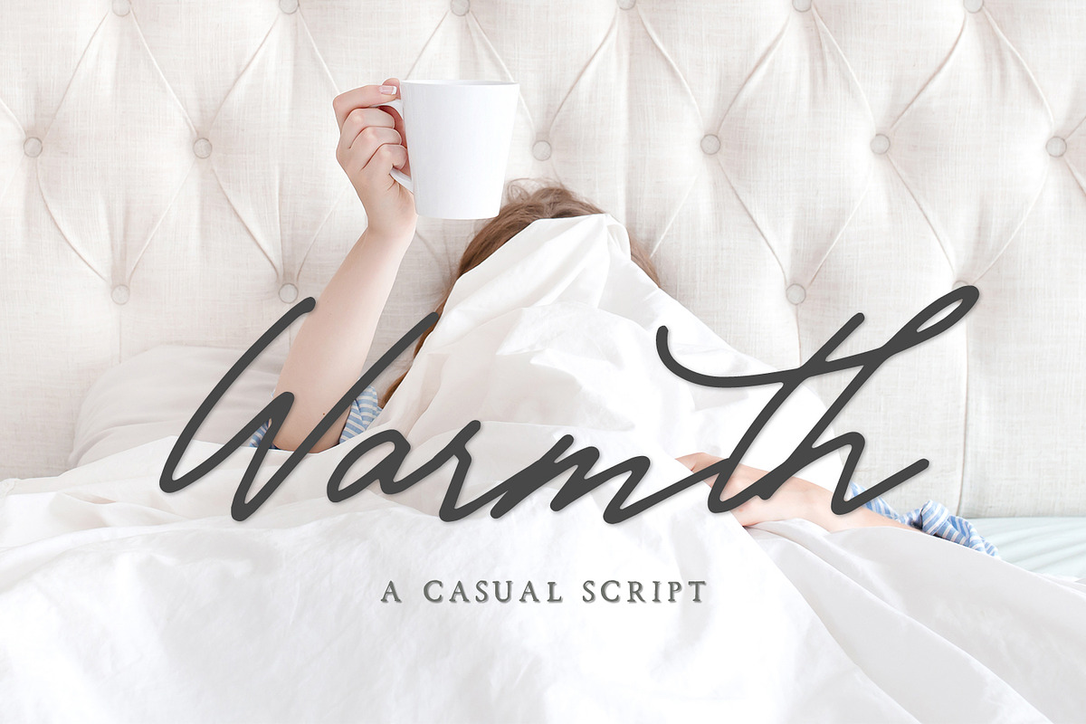Warmth Script, a Script Font by Beck McCormick (Photo 1 of 7)