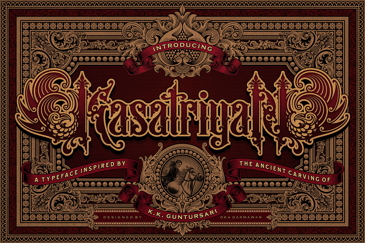 Kasatriyan Ancient Typeface, a Serif Font by Sitintahitam (Photo 1 of 24)