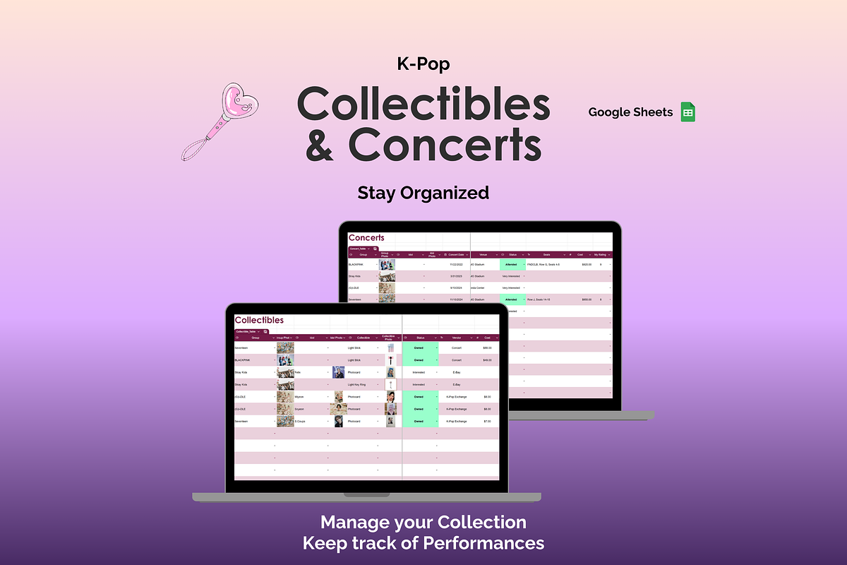K-Pop Tracker - Google Sheets preview 6