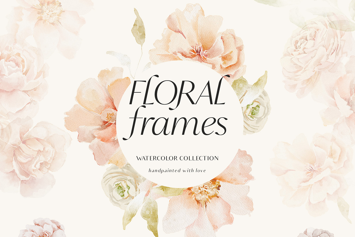 Peach watercolor flowers collection, a Decorative Illustration by Grace Noboa Illustrations (Photo 4 of 10)