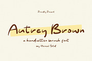 Autrey Brown Handwritten Brush Font, a Handwritten Font by Heinzel Std (Thumbnail 1 of 11)