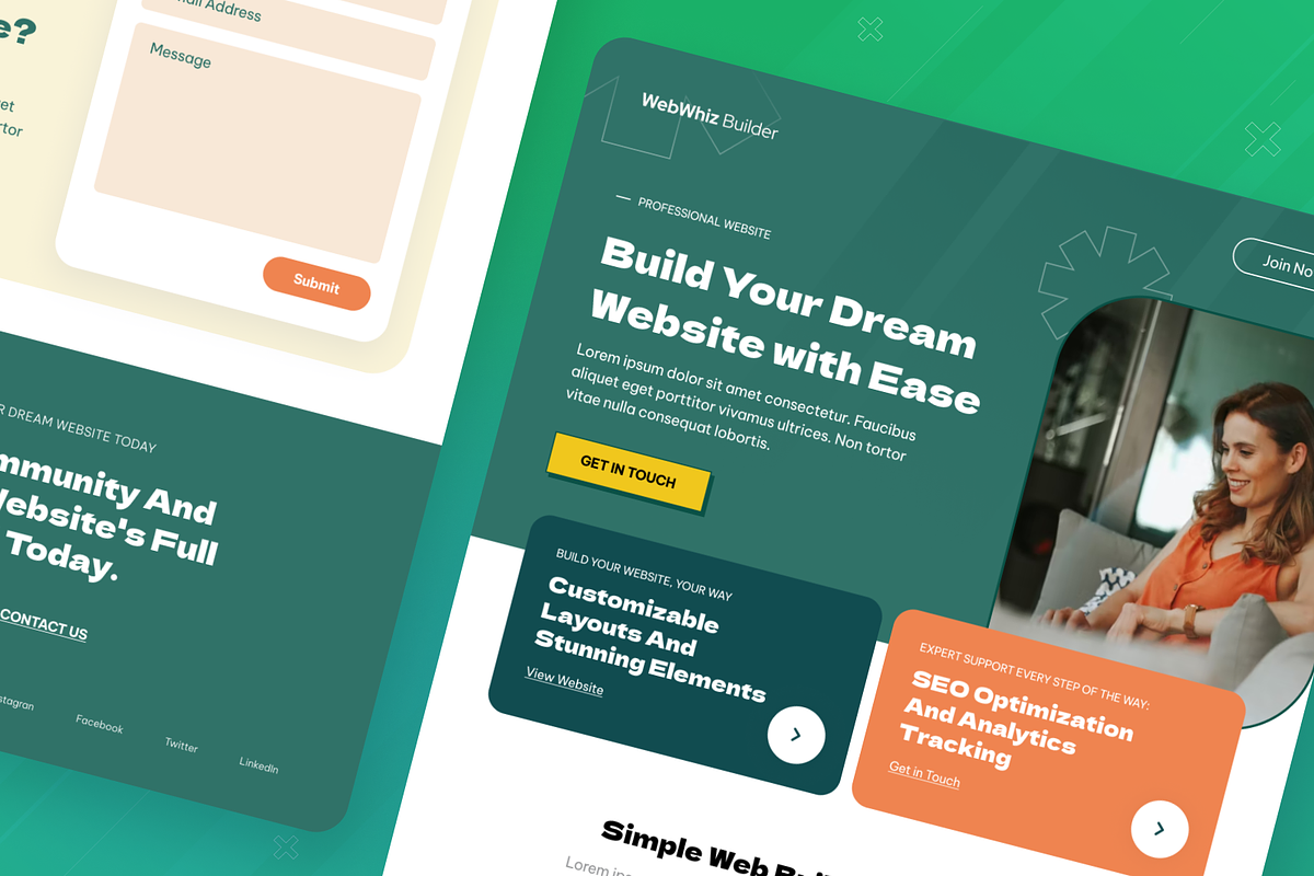 Website Builder Email Newsletter, an UI Kit Template by SquidPixey (Photo 4 of 6)