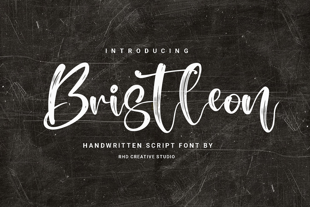 Bristleon - Handwritten Script Font, a Handwritten Font by RHD Creative Studio (Photo 1 of 9)