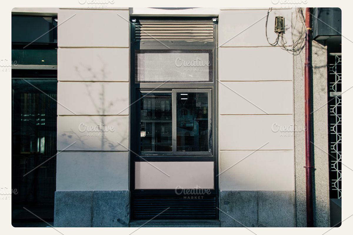 Vertical Shop Window Mockup, an Advertising Mockup by Bruto Mockups (Photo 3 of 3)