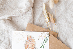 Boho Greeting 5x7 Card Mockup, 1