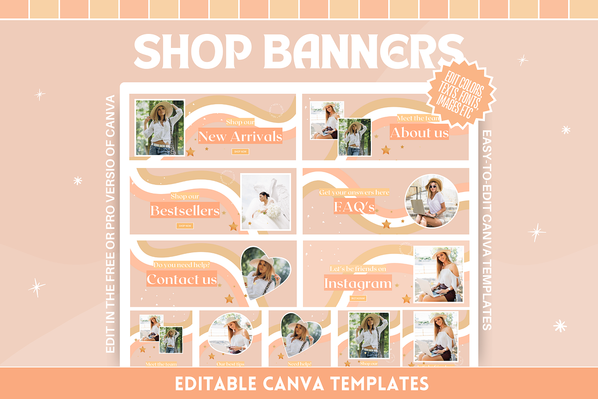 Shop Banner Templates - Boho Themed, a Shopify Template by SunshineStudioBoutique (Photo 1 of 9)