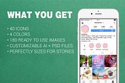 40 Health & Fitness Insta Stories, a Social Media Template by Em & Dash (Thumbnail 5 of 6)