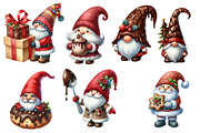 Christmas  Gnome Clipart Bundle, an Illustration by Designworld (Thumbnail 4 of 5)