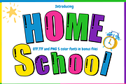 Home School-PNG fonts, a Symbol Font by It me digital art (Thumbnail 1 of 6)