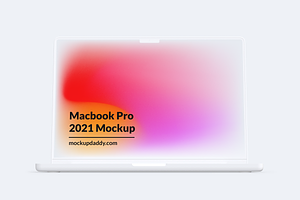 Macbook 2021 Clay Mockup