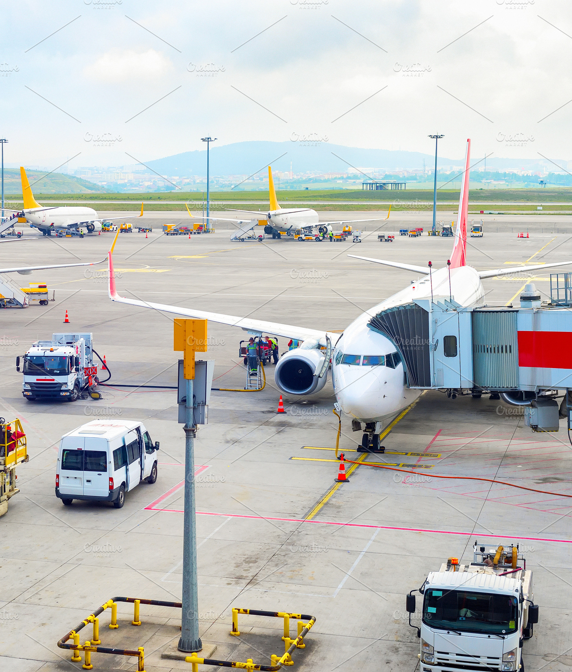 Planes service equipment istanbul containing airfield, airport, and equipment, a Transportation Photo by joyt