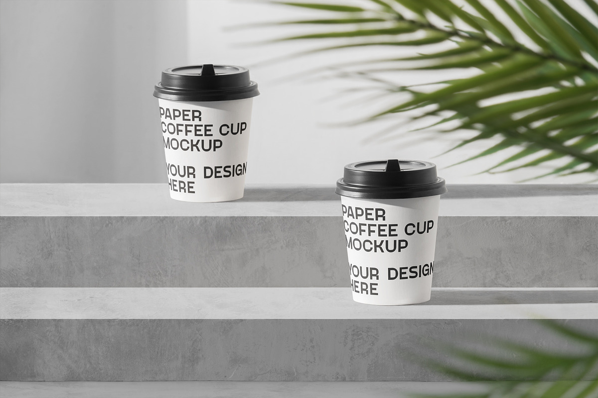 Paper coffee cup mock-up, a Cups & Container Mockup by eezo (Photo 1 of 5)