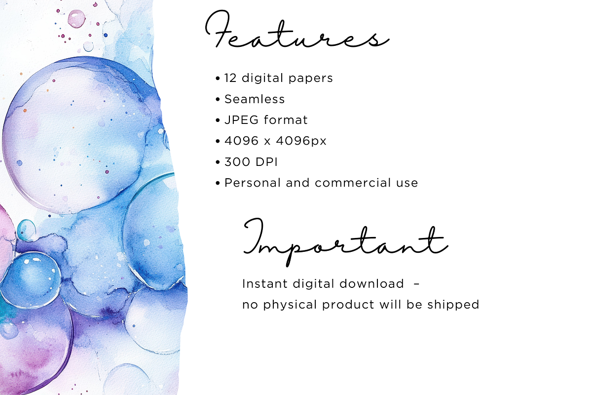 Watercolor Soap Bubbles, an Illustration by Mashimara (Photo 3 of 4)