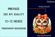 Watercolor Cute Baby Owl Clipart PNG, an Illustration by SinaCreation (Thumbnail 6 of 7)