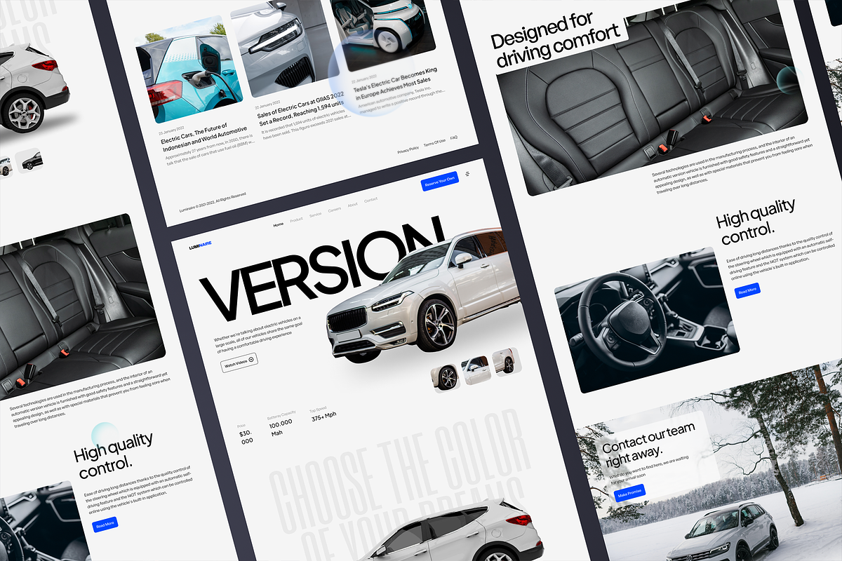 Electric Vehicle Landing Page, a Landing Page Template by SLAB! Design
