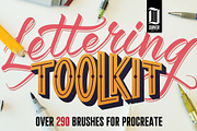 Procreate Lettering Toolkit, a Brush Add-On by Quiver Supply Co. (Thumbnail 1 of 21)