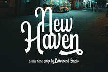 New Haven Retro Script Display Font