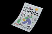 Flat Vector Back to School Flyer, a Flyer Template by Neermana (Thumbnail 2 of 4)