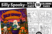 Silly Spooky Bold and Easy Coloring, a Seasonal Illustration by Coco Bloom (Thumbnail 1 of 3)
