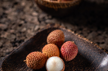 Sweet fresh lychees, a Photo by Grafvision photography