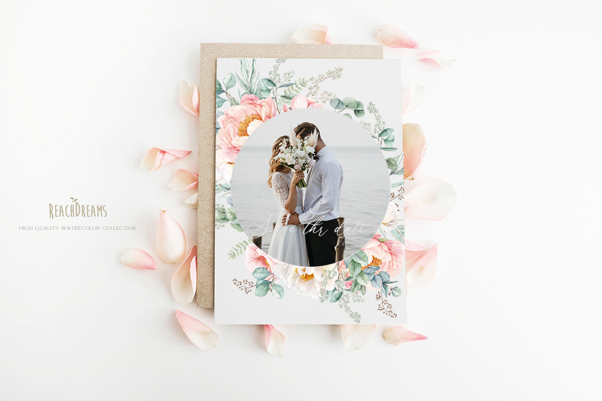 Peonies and Eucalyptus collection, a Decorative Illustration by ReachDreams (Photo 7 of 10)