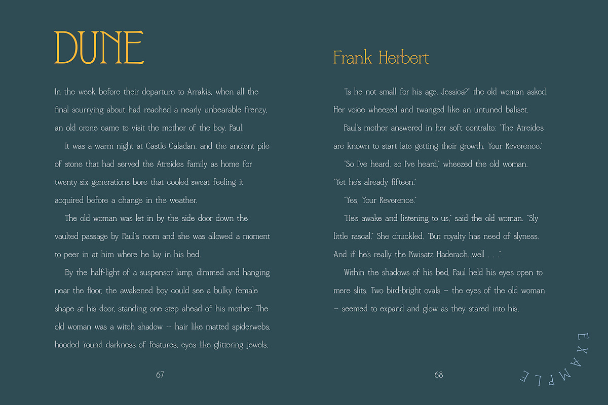 Sycamore — Display Font preview 8