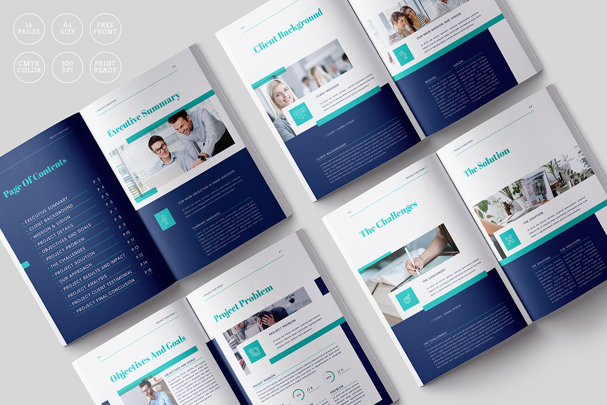 Case Study Template, a Brochure Template by Designsoul14 (Photo 4 of 10)