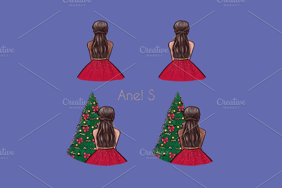 Christmas Elegant clip arts, an Illustration by Anel_S (Photo 3 of 4)