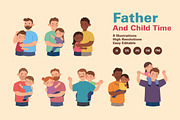 Father and Child Moments Vector, a Person Illustration by CreartiveDesign (Thumbnail 1 of 10)