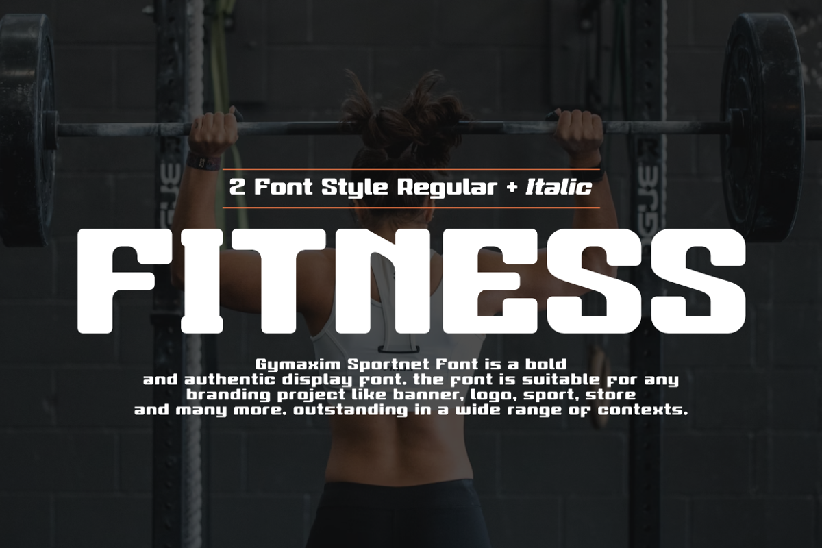Gymaxim Sportnet, a Sans Serif Font by QR Design Studio (Photo 4 of 11)