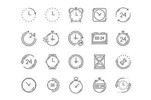 Timer clock, alarm, stopwatch, an Illustration by Vector Tradition