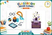 Classroom Decor Clipart Bundle, an Education Illustration by Actual Pixel (Thumbnail 4 of 12)