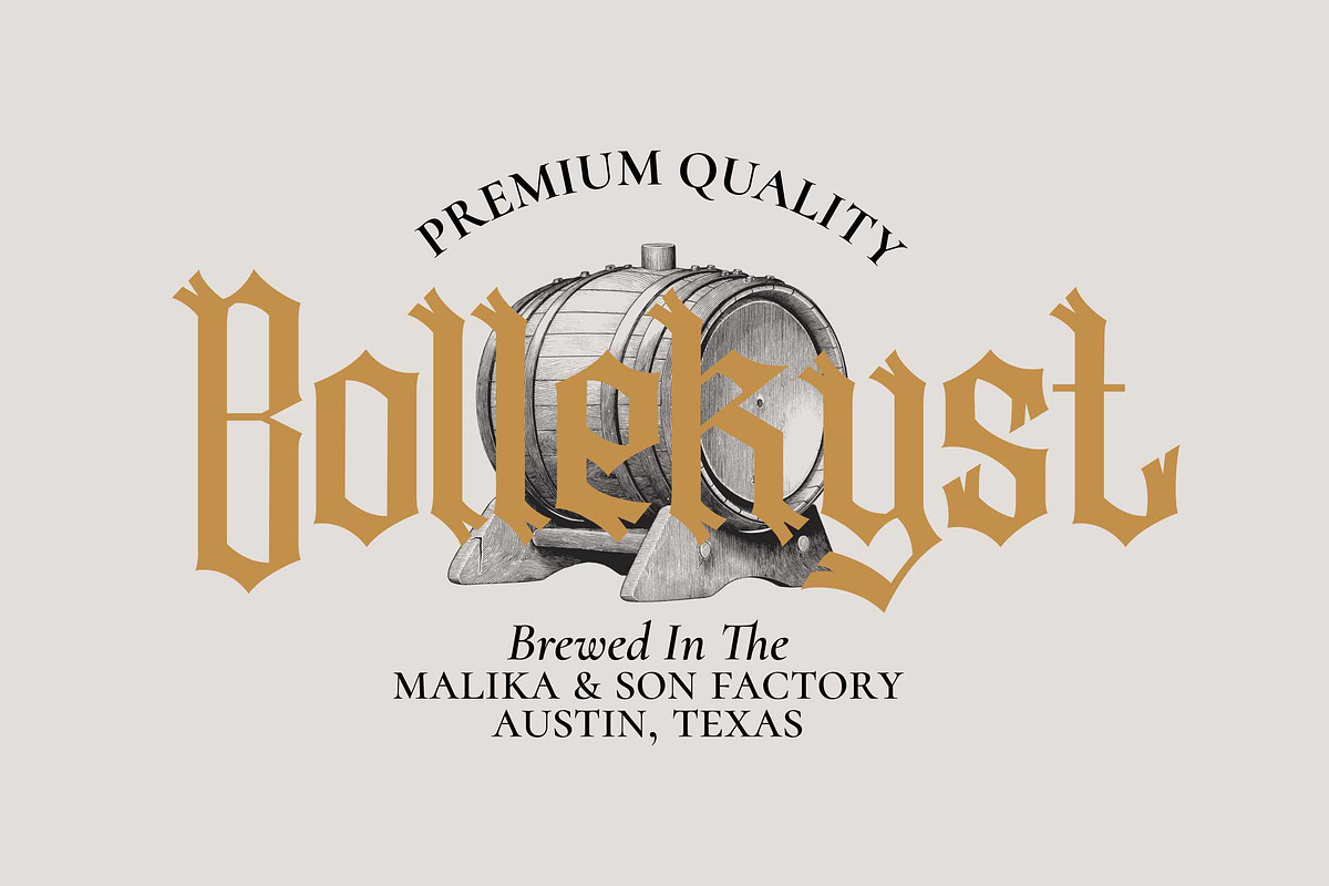 Holidak - Blackletter Display Font, a Font by Fype Co. (Photo 5 of 6)
